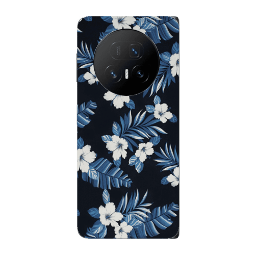 Honor Magic V5 flower blue laves Transparent Silicone TPU Θήκη